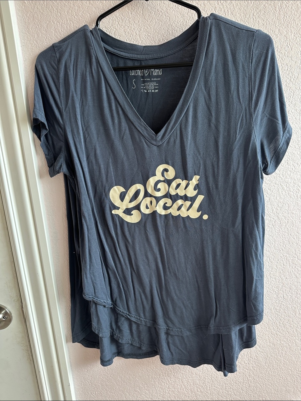 Latched Mama Local Women’s V-Neck Nursing Tee - Slate Blue
